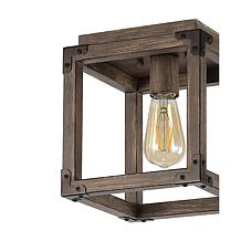 Jonathan Y Brown Magnolia 8" Iron Rustic Farmhouse LED Flush Mount
