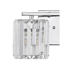 Jonathan Y Chrome Coco Prism Vintage Glam Vanity Light 6.25x13.5x6.75
