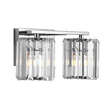 Jonathan Y Chrome Coco Prism Vintage Glam Vanity Light 6.25x13.5x6.75