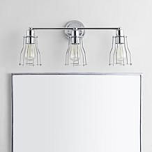 JONATHAN Y Chrome Evelyn 24" 3-light Metal Vanity Light