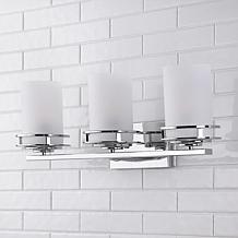 Jonathan Y Chrome Fairfax Metal/Glass Glam Vanity Light 8.5x23x7
