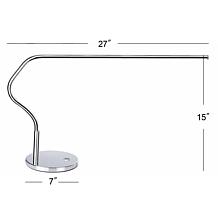 JONATHAN Y Chrome Julian 15" LED Integrated Task Lamp