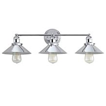 JONATHAN Y Chrome June 26.5" 3-light Metal Vanity Light