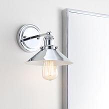 JONATHAN Y Chrome June 7.75" Metal Shade Sconce