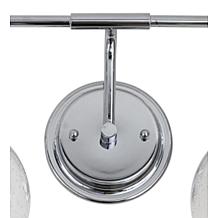 JONATHAN Y Chrome Shirley 24" 3-light Metal Bubbled Glass Vanity Light