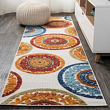 JONATHAN Y Circus Medallion High-Low Indoor/Outdoor 2' x 10' Runner