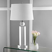 JONATHAN Y Clear Charlotte 28.5" Crystal LED Table Lamp