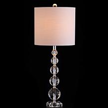 JONATHAN Y Clear Chrome Nala 28.5" Crystal LED Set of 2 Table Lamps