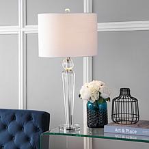 JONATHAN Y Clear Elizabeth 28.5" Crystal LED Table Lamp