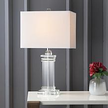 JONATHAN Y Clear Ophelia 26.5" Crystal LED Table Lamp