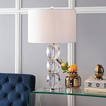 JONATHAN Y Clear Sofia 26" Crystal LED Table Lamp