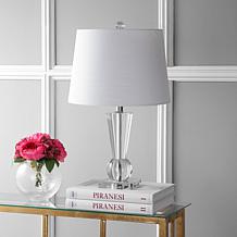 JONATHAN Y Clear Wynne 22" Crystal LED Table Lamp