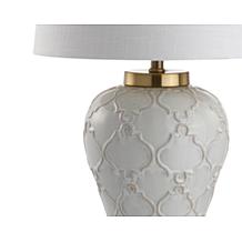 JONATHAN Y Cream Arthur 29" Ceramic LED Table Lamp