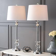 Jonathan Y Elizabeth 33"   Crystal and Chrome LED Table Lamp 2-pack