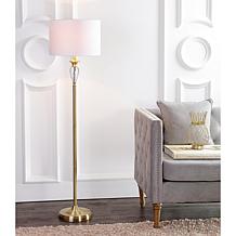 Jonathan Y Evelyn 60"   Crystal and Brass LED Floor Lamp