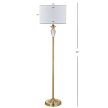 Jonathan Y Evelyn 60"   Crystal and Brass LED Floor Lamp