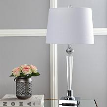 Jonathan Y Foster 28.25" Crystal and Chrome LED Table Lamp