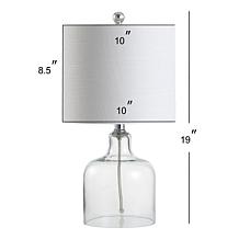Jonathan Y Gemma 19" Glass Bell LED Table Lamp