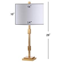 JONATHAN Y Gold Leaf Windsor 29" Metal LED Table Lamp