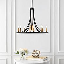 Jonathan Y Gold Urbanna 26.75" 9-Light Adjustable Iron LED Chandelier