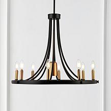 Jonathan Y Gold Urbanna 26.75" 9-Light Adjustable Iron LED Chandelier