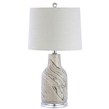 JONATHAN Y Gray and White Webb 23" Ceramic LED Table Lamp


