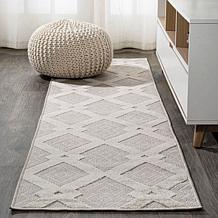 JONATHAN  Y High-Low Pile Ogee Trellis Indoor/Outdoor 2' x 10' Runner