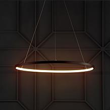 JONATHAN Y Matte Black Brice 23.7" Integrated LED Metal Chandelier