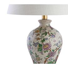 JONATHAN Y Multi and Brass Grace 24" Floral LED Table Lamp