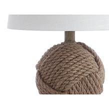 Jonathan Y Natural Monkey Fist 18" Rope Ball LED Table Lamp