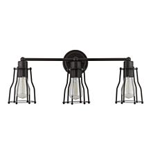 JONATHAN Y Oil Rubbed Bronze Florence 24" 3-light Metal Vanity Light