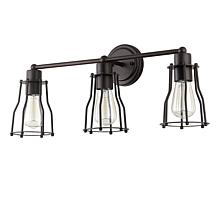 JONATHAN Y Oil Rubbed Bronze Florence 24" 3-light Metal Vanity Light