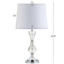 Jonathan Y Riley 24.75" Crystal LED Table Lamp