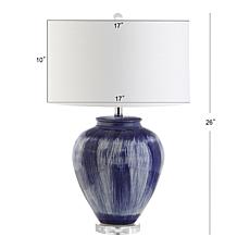 JONATHAN Y Seaside Blue Wayland 26" Ceramic LED Table Lamp