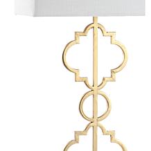 Jonathan Y Selina 32" Iron Ogee Trellis Modern LED USB Table Lamp 