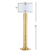 Jonathan Y Serena 63" Metal LED Floor Lamp in Gold Leaf