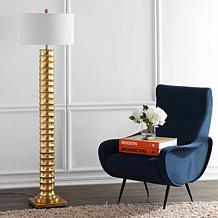 Jonathan Y Serena 63" Metal LED Floor Lamp in Gold Leaf