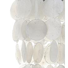 JONATHAN Y White and Chrome Cayla 7" Seashell LED Chandelier Pendant