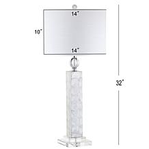 JONATHAN Y White Bailey 32" Seashell LED Set of 2 Table Lamps