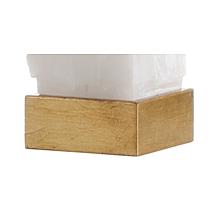 JONATHAN Y White Gold Leaf Eloise 23" Alabaster Metal LED Table Lamp