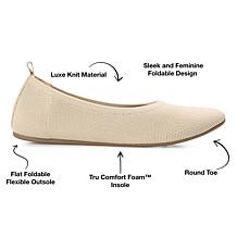 Journee Collection Womens Tru Comfort Foam WD Jersie Foldable Flat