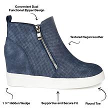 Journee Collection Women's Wide Width Pennelope Sneaker Wedge