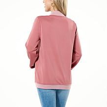 Joy CleanBoss Luxurious Faux Suede Reversible Bomber Jacket