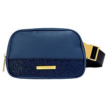 Joy Couture Sleek Silhouette Leather Sparkle Waist/Sling Bag