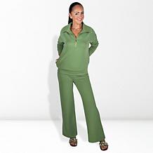 Joy Performance Luxe Buttersoft 2pc Half Zip Top & Pant Set