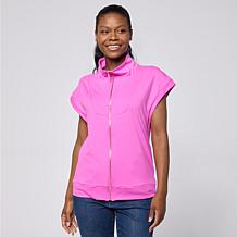 Democracy Drop Shoulder Plush Button Front Vest | HSN