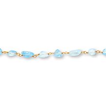 KALIFANO Gold-Plated Sterling Silver Gemstone Nugget 27" Necklace