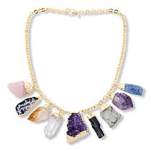 KALIFANO Multigemstone 9-Stone Charm 20" Necklace