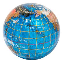 KALIFANO Multigemstone Globe Paperweight with Gift Box