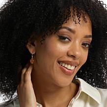 KALIFANO Red Agate Heart Drop Earrings